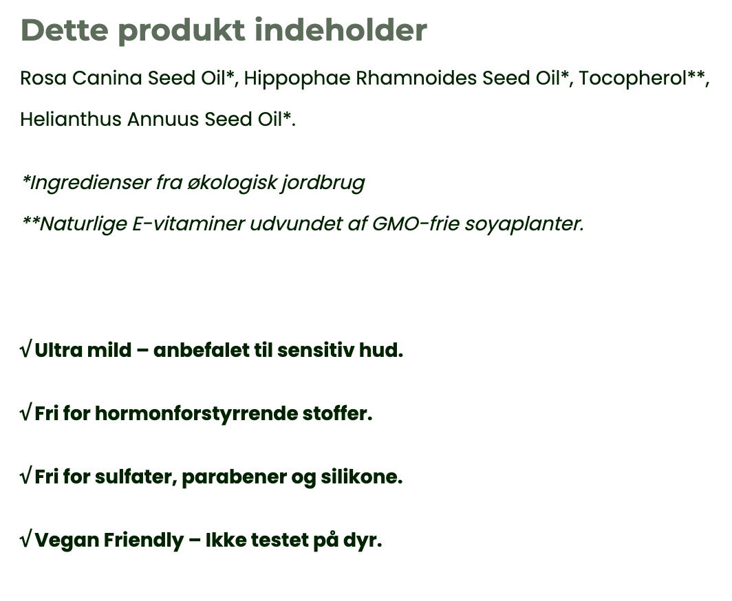 GLØD Ansigtsolie –  Havtorn & E-vitamin