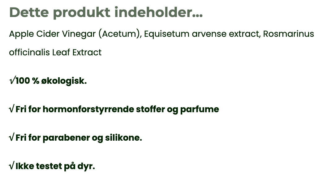 HÅR Tonic - Horsetail & Rosemary