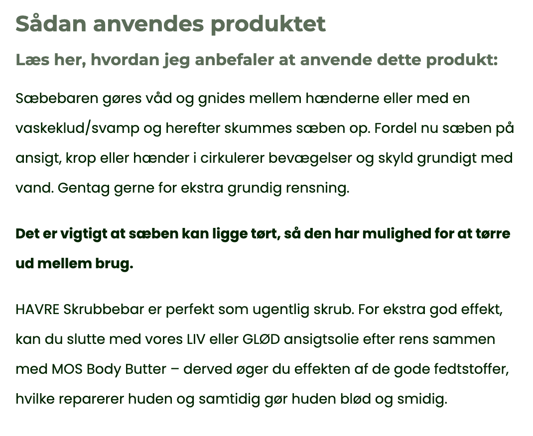 HAVRE Skrubbebar – Honning & Havre