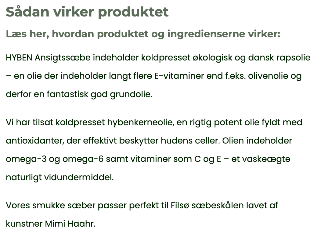 HYBEN Ansigtsbar med E-vitamin