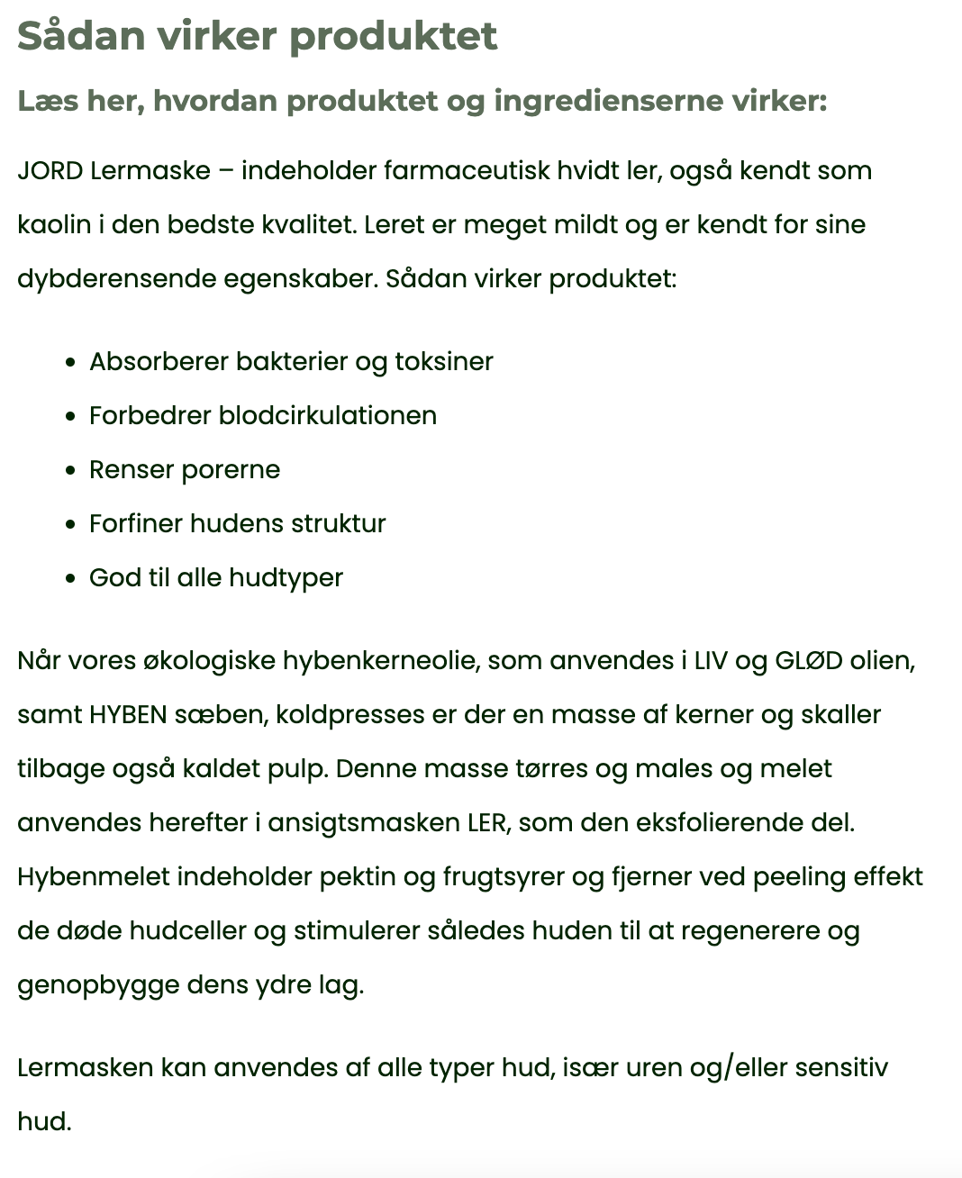 JORD Exfolierende Lermaske